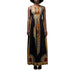 Dashiki Print Gathered Maxi Dress - Vlisco African Print #Sleeveless #Zipper #Print #Dashiki #African