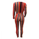 Colorful Sexy Strippes Deep-V Jumpsuit #Jumpsuit #Stripe #V-Neck SA-BLL55434-2 Women's Clothes and Jumpsuits & Rompers by Sexy Affordable Clothing