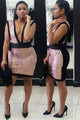 Sexy Sequin Bandage Dress Pink  SA-BLL28007-2 Fashion Dresses and Bodycon Dresses by Sexy Affordable Clothing