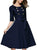 Women Double Breasted Lapel Collar Belted A Line Dress  SA-BLL36102 Fashion Dresses and Skater & Vintage Dresses by Sexy Affordable Clothing
