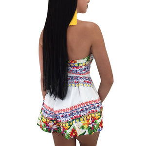 Fashion Print Strapless Short Romper #Jumpsuit #Strapless #Short SA-BLL55448 Women's Clothes and Jumpsuits & Rompers by Sexy Affordable Clothing