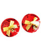 Circle Red Sequins With Bow Club Nipple Cover Pasties  SA-BLL9746 Sexy Costumes and Christmas Costumes by Sexy Affordable Clothing