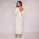 Long Sleeve Bodycon Rib Knit Sweater Maxi Dress #Maxi Dress #White # SA-BLL5080-2 Fashion Dresses and Maxi Dresses by Sexy Affordable Clothing