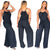 Backless Patchwork Fashion Sexy Jumpsuits #Backless #Straps #Patchwork SA-BLL55586-3 Women's Clothes and Jumpsuits & Rompers by Sexy Affordable Clothing