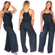 Backless Patchwork Fashion Sexy Jumpsuits #Backless #Straps #Patchwork SA-BLL55586-3 Women's Clothes and Jumpsuits & Rompers by Sexy Affordable Clothing