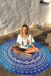 Indian Mandala Round Roundie Beach Towel Throw Tapestry Hippie  SA-BLL38344-1 Sexy Swimwear and Beach Towel by Sexy Affordable Clothing