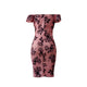 Printed V Bandeau Strapless Bodycon Dress  SA-BLL36096 Fashion Dresses and Midi Dress by Sexy Affordable Clothing