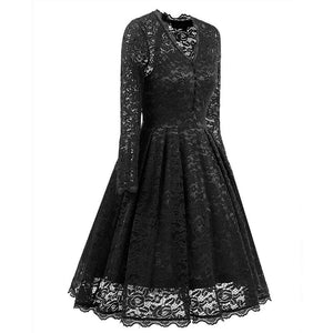 V-neck Lace Evening Dress #Black #Lace Dress SA-BLL36126-3 Fashion Dresses and Evening Dress by Sexy Affordable Clothing