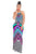 Fuchsia Tribal Print Halter Backless Slit Sexy Bodycon Maxi Dress #Mini Dress # SA-BLL51408-2 Fashion Dresses and Maxi Dresses by Sexy Affordable Clothing