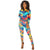 Flowers of Paradise Lounge Set in Blue/Multi #Long Sleeve #Two Piece SA-BLL2587 Sexy Clubwear and Pant Sets by Sexy Affordable Clothing