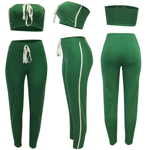 Sports Sexy Bandeau Top and Pants #Bandeau #Sports SA-BLL282656-3 Sexy Clubwear and Pant Sets by Sexy Affordable Clothing