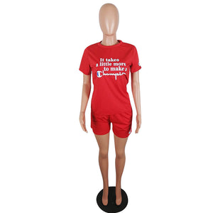 Casual Fashion Letter Print Two-Piece Outfits #Two Piece #Print #Letter SA-BLL28209-2 Sexy Clubwear and Pant Sets by Sexy Affordable Clothing