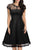 Scroop Neck Vintage Casual Mesh A-line DressSA-BLL36104-2 Fashion Dresses and Skater & Vintage Dresses by Sexy Affordable Clothing