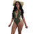 Chic Lace-up Polyester One-piece Swimwear #V-Neck #One Piece #Lace-Up SA-BLL8059-4 Sexy Lingerie and Teddys by Sexy Affordable Clothing