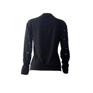 Pearl Overload Top #Black SA-BLL672 Women's Clothes and Blouses & Tops by Sexy Affordable Clothing