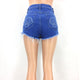 Embroidered Sexy High Waist Washed Denim Shorts #Denim SA-BLL662 Women's Clothes and Jeans by Sexy Affordable Clothing
