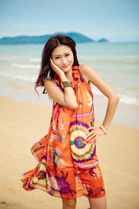 Bohemian chiffon beach dress  SA-BLL3812 Sexy Swimwear and Cover-Ups & Beach Dresses by Sexy Affordable Clothing