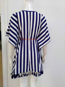 Striped Beach Coverup Kaftan #Kaftan #Striped SA-BLL38522 Sexy Swimwear and Cover-Ups & Beach Dresses by Sexy Affordable Clothing