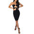 Summer New Sexy Bare Shoulder Starppy Front Sexy Midi Dress #Black #Strapless