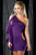 Sexy One Sleeve Mini Dress Purple  SA-BLL2350 Sexy Clubwear and Club Dresses by Sexy Affordable Clothing