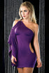 Sexy One Sleeve Mini Dress Purple