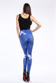 Blue White Galaxy Printed Leggings  SA-BLL8738 Leg Wear and Stockings and Galaxy Leggings by Sexy Affordable Clothing