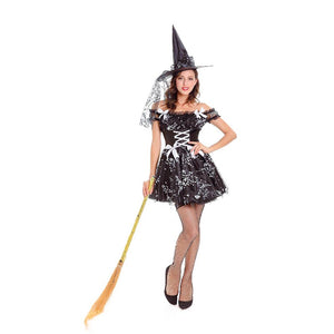 Silver Sparkle Witch Costume #Black #Costume SA-BLL1107 Sexy Costumes and Witch Costumes by Sexy Affordable Clothing
