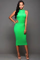 Royalty Kelly-Green Racer-Back Midi Dress  SA-BLL36120 Fashion Dresses and Midi Dress by Sexy Affordable Clothing