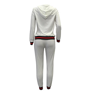 Trendy Zipper Up Casual Pantsuit With Hooded #Tracksuit #Two Piece #Hooded SA-BLL28018-1 Sexy Clubwear and Pant Sets by Sexy Affordable Clothing