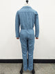 Fashion Motorsport Bandage Denim Jumpsuit #Long Sleeve #Denim #Bandage SA-BLL55607 Women's Clothes and Jumpsuits & Rompers by Sexy Affordable Clothing
