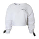 Women's Drop Shoulder Cuff Drawstring Bow Letter Print Pullover Crop Top #White #Top SA-BLL639-1 Women's Clothes and Blouses & Tops by Sexy Affordable Clothing