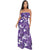 Print Floral Purple Strapless Top and Wide Pants #Two Piece #Strapless #Print SA-BLL282561 Sexy Clubwear and Pant Sets by Sexy Affordable Clothing