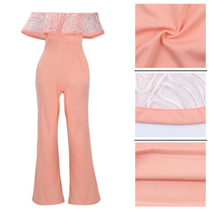 Clarisse Embroidery Ruffle Top Strapless Jumpsuit #Jumpsuits SA-BLL55346-3 Women's Clothes and Jumpsuits & Rompers by Sexy Affordable Clothing