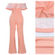 Clarisse Embroidery Ruffle Top Strapless Jumpsuit #Jumpsuits SA-BLL55346-3 Women's Clothes and Jumpsuits & Rompers by Sexy Affordable Clothing