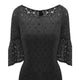 Hollow Out Plain Lace Bell Sleeve Bodycon Dress #Bodycon Dress #Black #Lace Dress SA-BLL2037-2 Fashion Dresses and Bodycon Dresses by Sexy Affordable Clothing