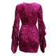 Sexy Deep-V Velvet Dress with Wide Cuffs #V Neck #Long Sleeve #Velvet SA-BLL2237-1 Fashion Dresses and Mini Dresses by Sexy Affordable Clothing