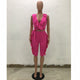 Vest Top And Shorts Two Pieces Set #Pink #Two Piece #Ruffle SA-BLL282563-1 Sexy Clubwear and Pant Sets by Sexy Affordable Clothing