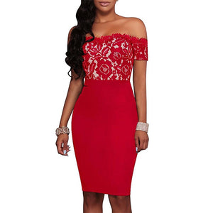 Red Strapless Lace Printed Dresses #Red #Strapless SA-BLL36023-2 Fashion Dresses and Midi Dress by Sexy Affordable Clothing