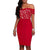 Red Strapless Lace Printed Dresses #Red #Strapless SA-BLL36023-2 Fashion Dresses and Midi Dress by Sexy Affordable Clothing