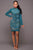 Winslow Hunter Green Jeweled Quilted DressSA-BLL28135-2 Fashion Dresses and Bodycon Dresses by Sexy Affordable Clothing