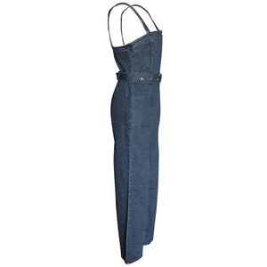 Wide Straps Denim Jumpsuit #Jumpsuit #Sling SA-BLL55428-1 Women's Clothes and Jumpsuits & Rompers by Sexy Affordable Clothing