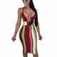 Sexy Lace-up Striped Printed Sheath Knee Length Dress #Printed #Striped #Lace-Up SA-BLL36233 Fashion Dresses and Midi Dress by Sexy Affordable Clothing
