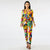 Character Print Deep V Bodysuit #Long Sleeve #Zipper SA-BLL55532 Women's Clothes and Jumpsuits & Rompers by Sexy Affordable Clothing