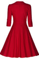 Deep V-neck Short Sleeve Midi Dress  SA-BLL36077-1 Fashion Dresses and Skater & Vintage Dresses by Sexy Affordable Clothing