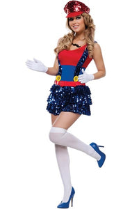 Block Jumping Plumber Costume  SA-BLL15334-1 Sexy Costumes and Uniforms & Others by Sexy Affordable Clothing