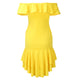 Chandra Yellow Ruffle Dress #Bodycon Dress #Yellow #Ruffle Dress SA-BLL362065-2 Fashion Dresses and Midi Dress by Sexy Affordable Clothing