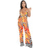 Holiday Leaf Printed Straps Jumpsuits #Printed #Straps