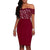 Red Strapless Lace Printed Dresses #Strapless SA-BLL36023-3 Fashion Dresses and Midi Dress by Sexy Affordable Clothing