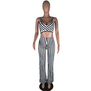 Casual V Neck Striped One-piece Jumpsuits #V Neck #Striped SA-BLL55523-2 Women's Clothes and Jumpsuits & Rompers by Sexy Affordable Clothing