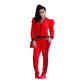 Leisure Round Neck Zipper Design Cotton Two-piece Pants Set #Red #Two Piece Set SA-BLL2096-1 Sexy Clubwear and Pant Sets by Sexy Affordable Clothing